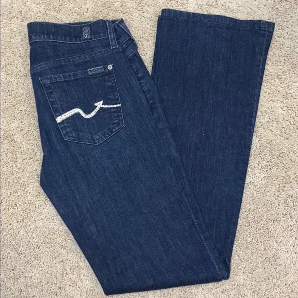 Slightly worn jeans